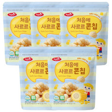 베베스트 유아용 처음에 사르르 옥수수 콘칩 과자, 옥수수맛, 25g, 5개
