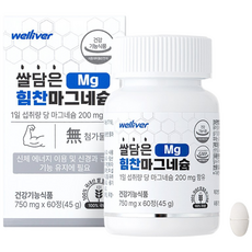 웰리버 쌀담은 힘찬 마그네슘 1개월분, 60정, 1개