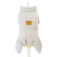 딩동펫 반려동물 밤비 패딩 올인원, 그레이, 1개