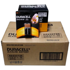 듀라셀 9V 알카라인 건전지 포장, 1개입, 10개