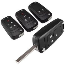 쉐보레 호환 스파크 아베오 트랙스 라세티 프리미어 크루즈 올랜도 말리부 알피온 임팔라 오펠 복스홀 인시그니아 아스트라 J 접이식 키 교체용 키 케이스, 1개, 2버튼