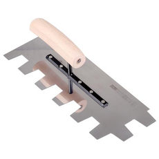 공구하자 타일 압착 고대 톱니 흙손, 길이 270 x홈깊이 27mm, 1개