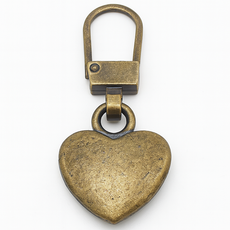 [오소사소] 지퍼고리 수선 3P 한세트(하트 디자인), 3개, 브론즈