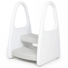 iFam 幼兒安全防護2層階梯凳, 灰色, 1個