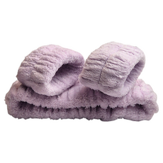 세수하리 순수 극세사 세안 화장 밴드 타올, 1개, 퍼플(헤어+손목)세트