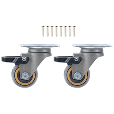 철물파크 도무스 고급 베어링 무소음 우레탄 고중량 바퀴 회전 브레이크, 회전브레이크형
