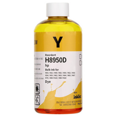 잉크테크 1리터 HP officejet pro 8100 8600 8610 8710 8210 7740 무한리필잉크, 노랑염료(H8950D) 250ml, 1개