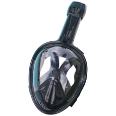 티토 스노쿨링 풀페이스 마스크 파노라마뷰 스노클 잠수경, 블랙