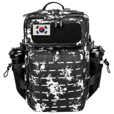 군인 전용 전술가방 대용량백팩+ 태극기, 블랙썬더