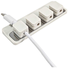 Jyulhome 磁吸式電線整理器 4孔, 2個, 象牙白