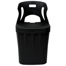 담은스툴 기본형 꺼짐없는[플라스틱상판] 고깃집의자 / 식당 포차 업소용 수납의자, 1개, 블랙