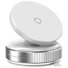 TWOL 진공 흡착식 마그네틱 차량용 휴대폰 거치대, 화이트, 1개