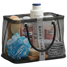 데일로엔 물빠지는 목욕가방 목욕 바구니 수영가방, 블랙