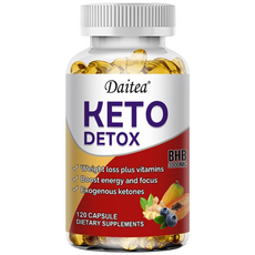 케토 디톡스 보충제 - 체중 감소 집중력 에너지 정화 및 해독 소화 건강 체중 관리 해독 및 혈당 조절에 도움이 됩니다., 1개, 60정