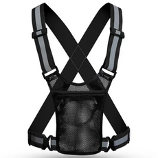 모소가 라이딩 오토바이 라이더 초경량 반사판 안전 조끼, 1개, 블랙