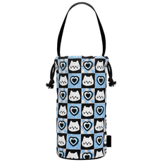 어프어프 텀블러 가방 파우치 복조리백, 1개, CHECKER BOARD HEART CHICHI