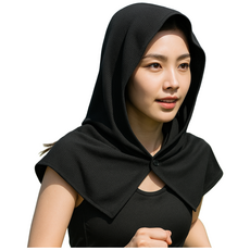 엘로라엔 후드형 얼굴햇빛가리개 자외선차단 1+1, 블랙+그레이, 1세트