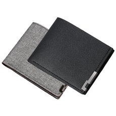 남성 가죽 지갑 학생 반지갑 선물용 부모님 지갑