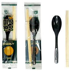 원바이 일회용 수저세트 미식완성, 1개, 50개입