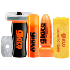 글라코 신형 유막제거제 유리 발수코팅제 세트 G47+G4X+다용도타월+장갑 유리관리셋, 1개