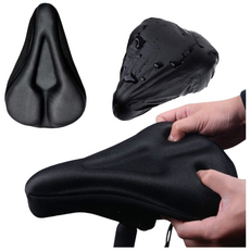 셀링크 자전거 쿠션안장 방수커버 세트, 셀링크 자전거 쿠션안장커버+방수커버, 1세트, SE1.블랙