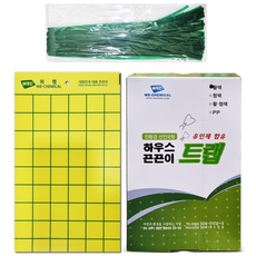 비닐하우스 끈끈이 트랩 250mmX150mm 해충퇴치 뿌리파리 진딧물 총채벌레 온실가루이 벌레 제거, 1개