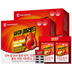 대웅생명과학 써큐블러드 올인원 코큐텐오메가3 콜레스테롤 혈행 혈압개선, 2개, 60정