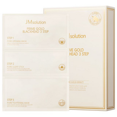 JMsolution Prime Gold 3 step黑頭護理妙鼻貼, 10片, 1盒