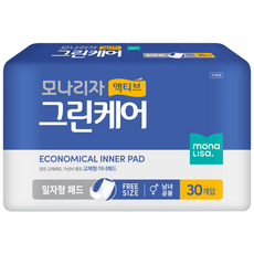 모나리자 액티브 그린케어 일자형 성인패드, 30개입, 1개