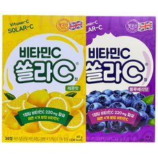 쏠라C 30정 세트 (블루베리+레몬), 1세트