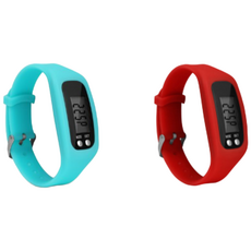 (KC인증완료) 그리버 건강 다이어트 만보기시계 1+1, 2개, 스카이+레드