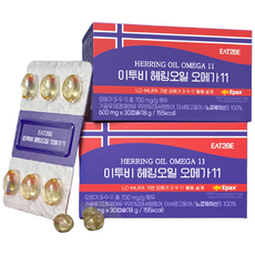 이투비 노르웨이 헤링오일 오메가11 600mg, 1박스, 30정