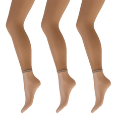 (3매) 헬로버디 여름 골프스타킹 무광 스포츠용 레깅스, 커피