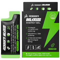 국대이야기 에너지젤 서스캐브 HBCD 탄수화물 팔라티노스 카페인 파워젤 40g 10포, 400g, 1세트