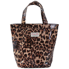 PVC 물 빠지는 불투명 메쉬 목욕가방, 호피