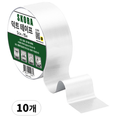 스코라 덕트 테이프 화이트 5cm x 15m 강력 접착, 10개