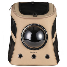 DING DONG PET Window Capsule 雙肩包, 淺褐色