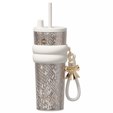 Sidagar 빨대가 달린 대용량 스테인리스 차량 탑재 휴대용 보온 보랭 컵, 1개, 710ml, 흰색