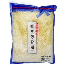 토호식품 백초생강채(중국산.생강60%) 1.3kg 장어용 초생강채 생강채 초생강 슬라이스, 10개