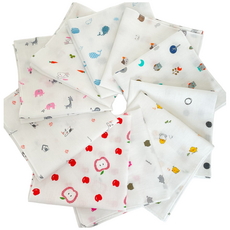 KC인증 순면100% 무형광 아기손수건 10p