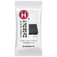 해농 햇김 곱창김 미니도시락김 2.2g 20봉 밥반찬 술안주 조미김, 20개