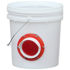 신개념 나루팜 닭사료통 7종 닭모이통 사료통 조류모이통, 백색, 1개, 고급형엘보 사료통 백10리터6kg용