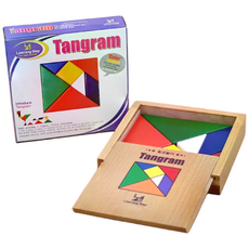 러닝스텝 칠교놀이 딜럭스 탱그램 고급 원목 보관함 가이드 미니북 증정!, 1개