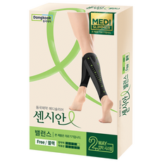 센시안 밸런스 압박 스타킹 Black 2p, 1개, 종아리/무릎형