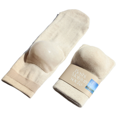 [특허]보스비 각질 관리 단목 보습양말 뒤꿈치 각질 갈라짐 실리콘 보습 패드, 클라우드아이보리(뒤꿈치), 1개입, 1개