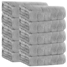 Ahomeone 극세사 수건 먼지 없는 수건 5P 프리미엄 극세사 타올, 그레이, 1세트