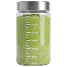 조은 내열 눈금유리병 유리밀폐용기 과일청 잼 소스 밀폐유리병, 2개, 300ml