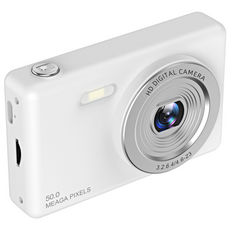 PYHO 4k 고화질 레트로 디지털카메라 입문 셀카 여행용 휴대용 소형카메라, 흰색