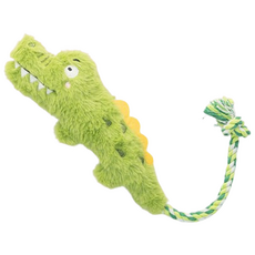 Mailcat 寵物線球鱷魚娃娃毛絨玩具, 1個, 綠色