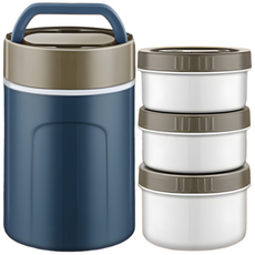 코코리브 스텐 316 보온도시락, 1세트, 블루